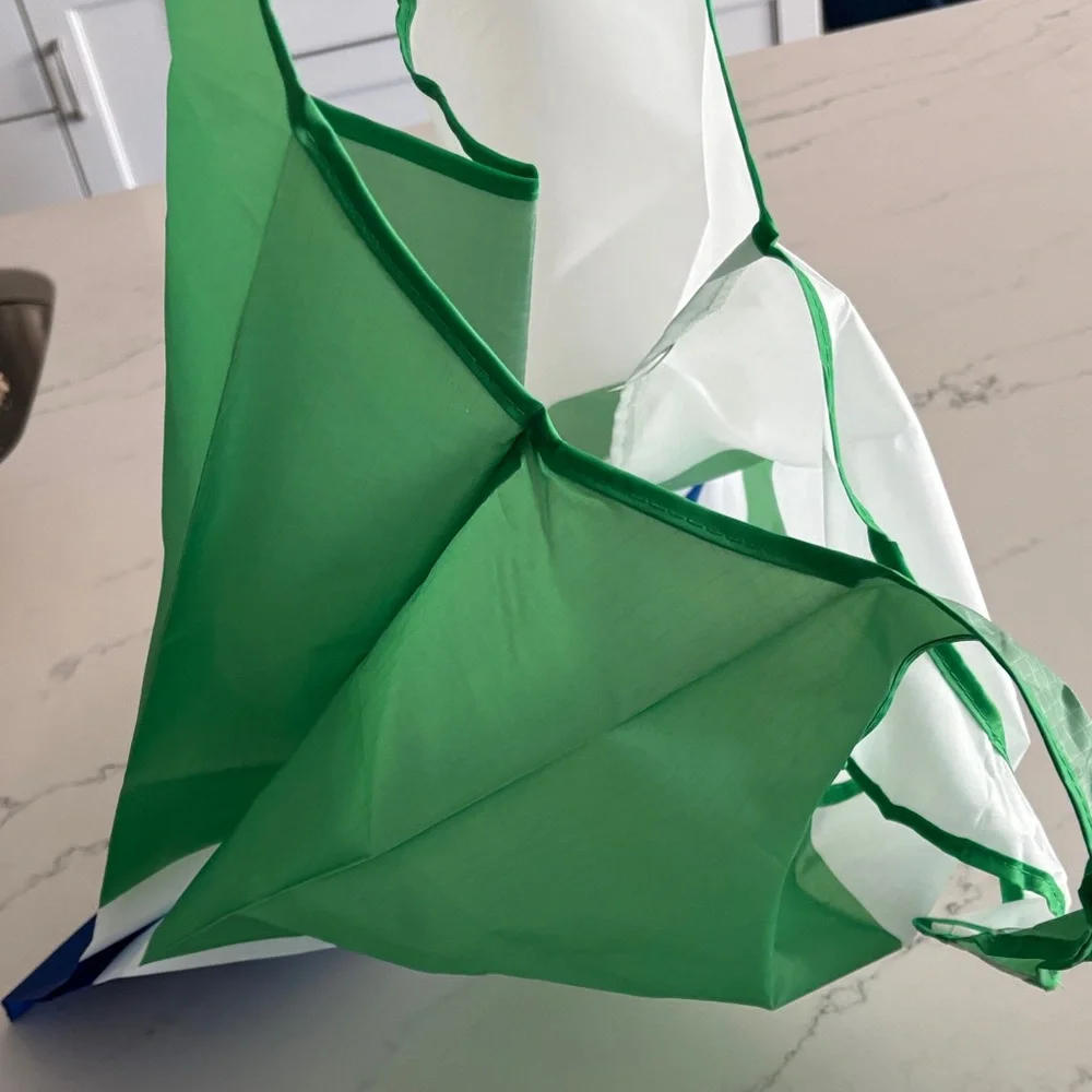 Tory Sport Green and Blue Colorblock Tote - Picture 5 of 5